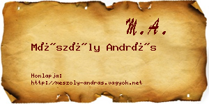Mészöly András névjegykártya